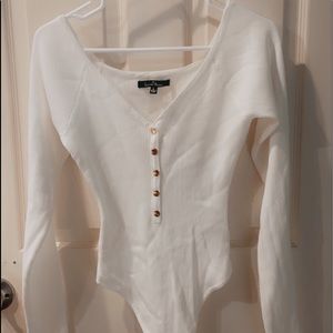 Pearl White Bodysuit (thong)